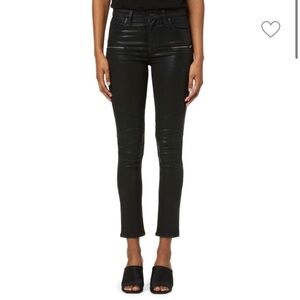 Hudson Barbara Super Skinny Coated Moto Jeans